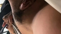 Amateur Asian MILF Lucky Masturbating Hairy Twat
