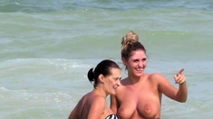 Topless & Bikini Beach HORNY Teens - Voyeur Beach Video
