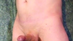 Multiple Cumshot - My Shaved Cock Cumming 5 Times