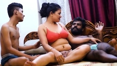 Hot Threesome Indian Sex - Big dicks for fat ass brunette