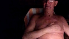 Grandpa Strokes His Small Cock