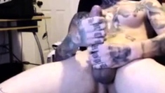Latin tattoo biggest cock cumshot 2
