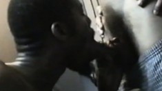Big black lovers with long dicks get nasty on each other's buttholes