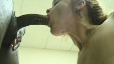 A filthy older lady craves this big dark dick in her dirty mouth